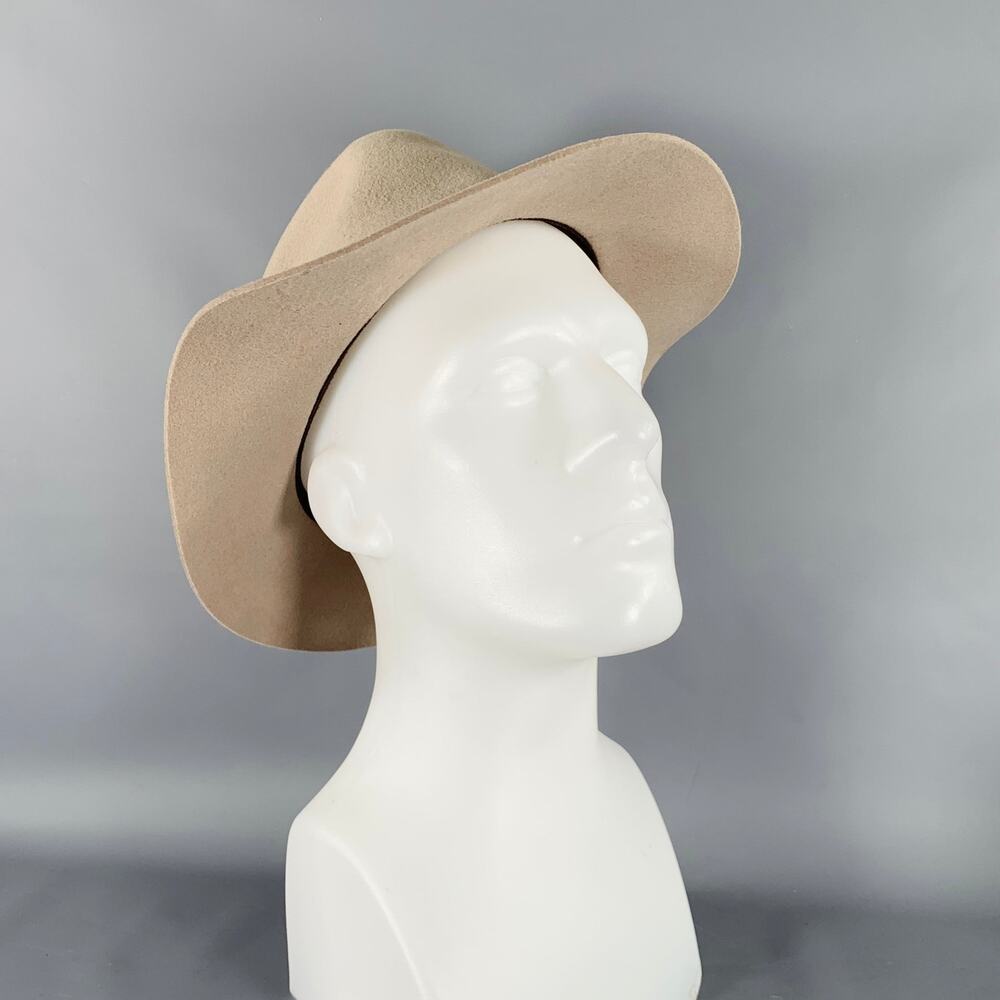 BRIXTON Size M Taupe Wool Felt Fedora Hat
